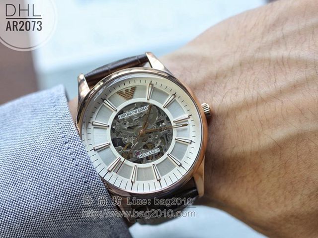 阿瑪尼手錶 Armani原裝西鐵城機械男表 Ar2073 阿瑪尼男士腕表  hds1592